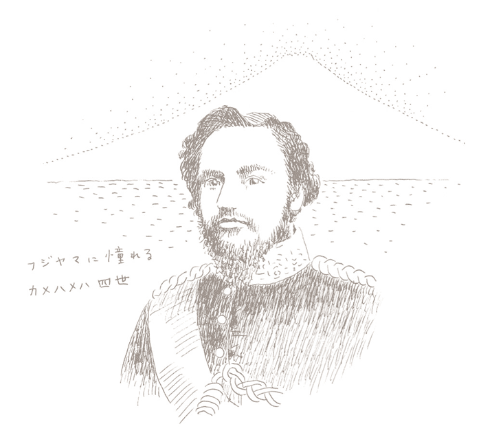 カメハメハ四世と富士山