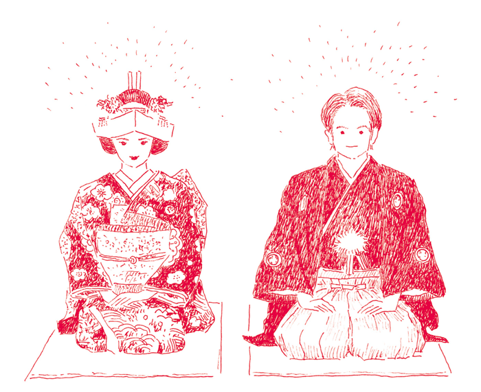 祝言を挙げる仙之助とトメ