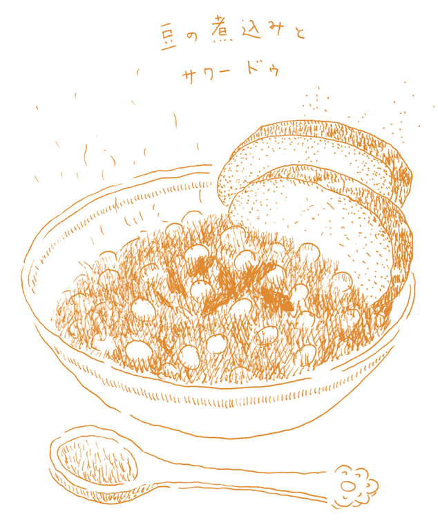 豆の煮込みとサワードゥ